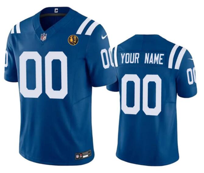 Men's Indianapolis Colts Customized Blue F.U.S.E. With John Madden Patch Vapor Limited Stitched Football Jersey